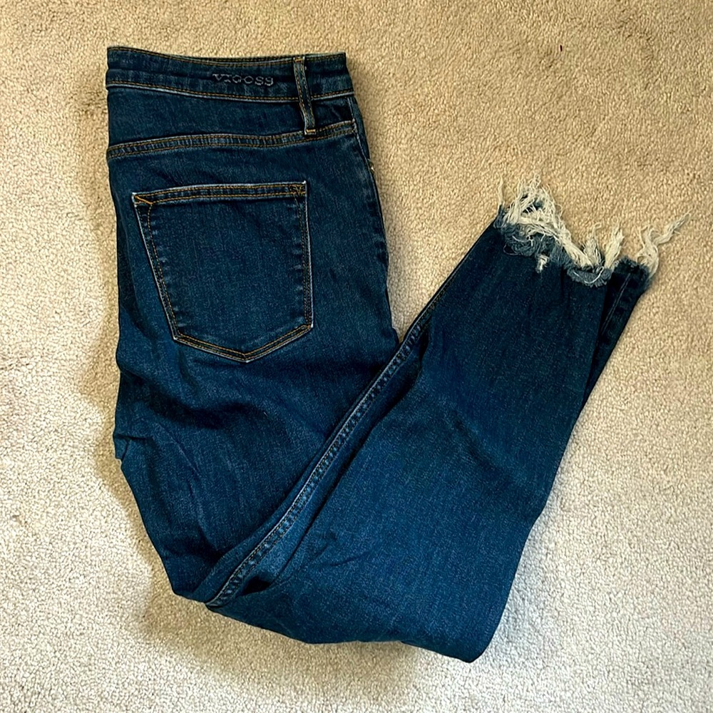 Distressed Hem Jeans